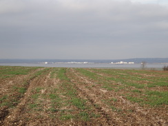 P2013DSC04580	Looking north across the Thames towards Canvey Island.