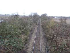 P2013DSC04589	The freight railway line leading to the Isle of Grain.