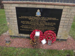 P2018DSC08283	A memorial to two planes that collided north of Earith in 1944.