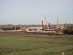 P2018DSC08385	A distant view of the works for the Ely Southern Bypass.