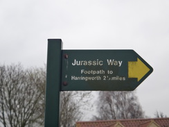P2018DSC09654	A Jurassic Way sign in Barrowden.