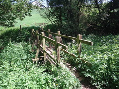 P2018DSC00517	A footbridge over a stream to the west of Middleton Cheney.