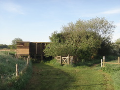 P2018DSC00584	A hide in Titchmarsh Local Nature Reserve.