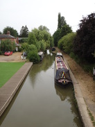 P2018DSC02274	Looking along the canal from Cropredy Wharf Bridge.