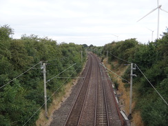 P2018DSC02721	Crossing a railway line near Watford.