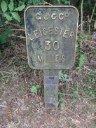P2018DSC02800	A mile marker on the the Grand Union Canal.