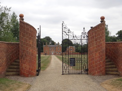 P2018DSC02843	The gates leading to a grand house in Winwick.