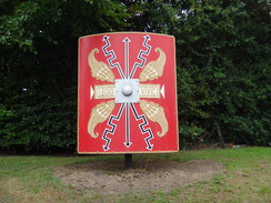 P2018DSC03667	A shield near the Antonine Wall in Croy.