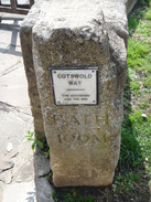 P2018DSC04796	A stone marking the end of the Cotswold Way in Chipping Campden.