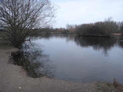 P2019DSC07453	A lake in Hornchurch Country Park.