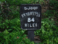 P2019DSCF2452	A GUC milepost near Cowley Peachy Junction.