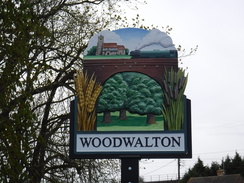 P2019DSCF2911	Woodwalton village signb.