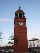 P2019DSCF3994	The clock tower outside Bolton station.