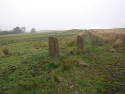 P2019DSCF4133	Old gateposts beside the path from Turton Reservoir to Cadshaw.