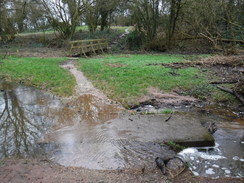 P2020DSCF4444	A stream crossing in Risley.